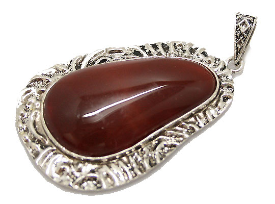 カーネリアン(Carnelian)/天然石ペンダントトップ(メタル)