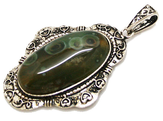 オーシャンジャスパー(Ocean Jasper)/天然石ペンダントトップ(メタル)