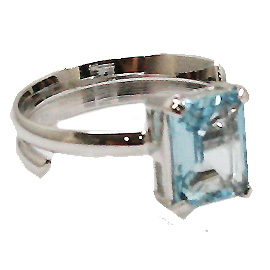 ブルートパーズ(Blue Topaz)/天然石リング(メタル)