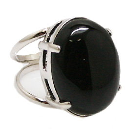 オニキス(Black Onyx)/天然石リング(メタル)