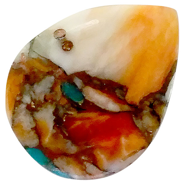 コパオイスターターコイズ(Copper Oyster Turquoise) ラウンドカボション