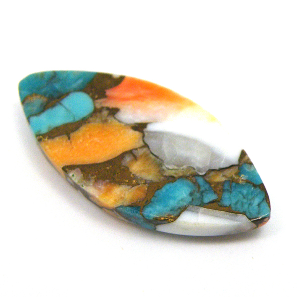 コパオイスターターコイズ(Copper Oyster Turquoise) ラウンドカボション