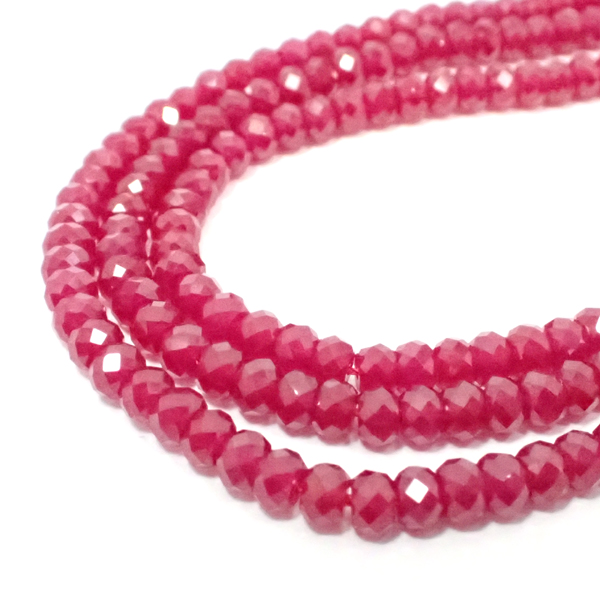 ルビー紅玉ビーズパーツ