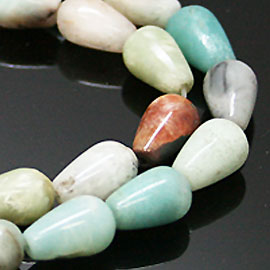 アマゾナイト(Amazonite)ドロップビーズ