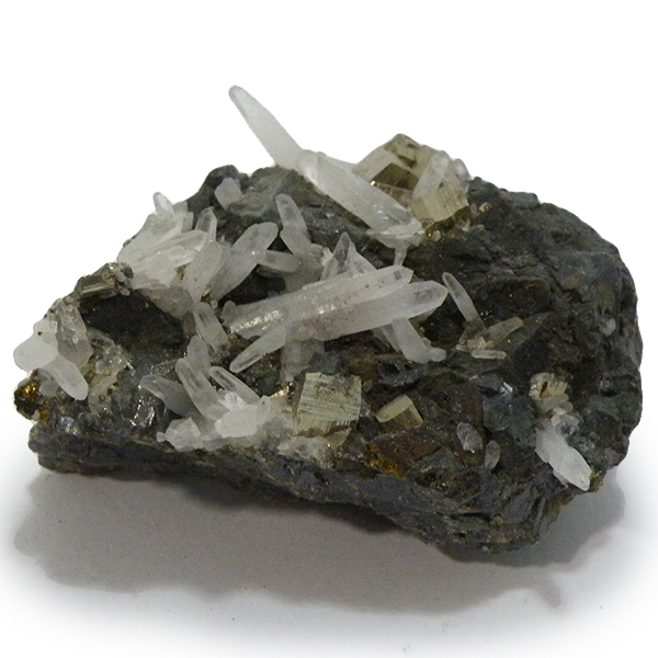 クォーツ水晶(Quartz)・パイライト(Pyrite)原石/クラスター