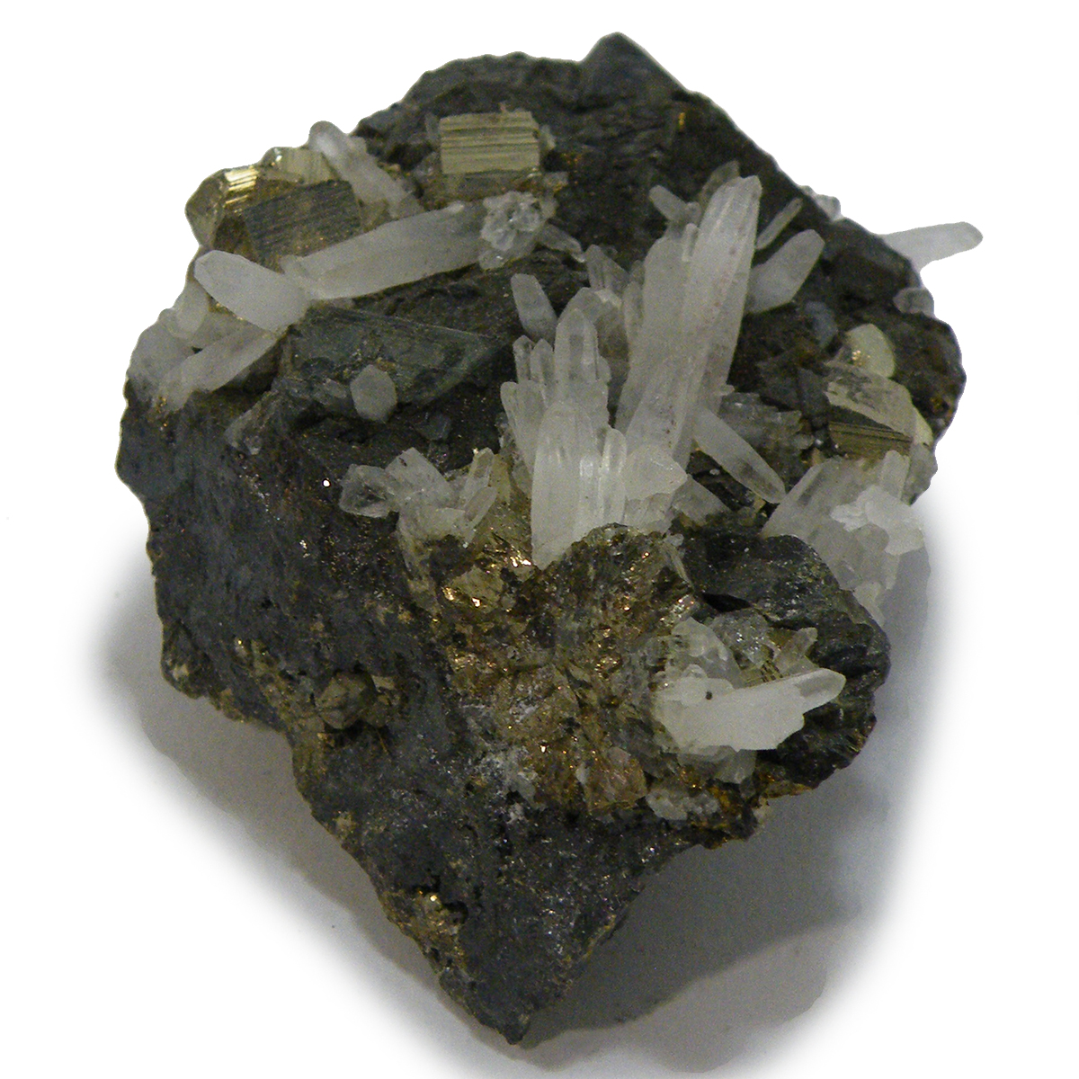 クォーツ水晶(Quartz)・パイライト(Pyrite)クラスター