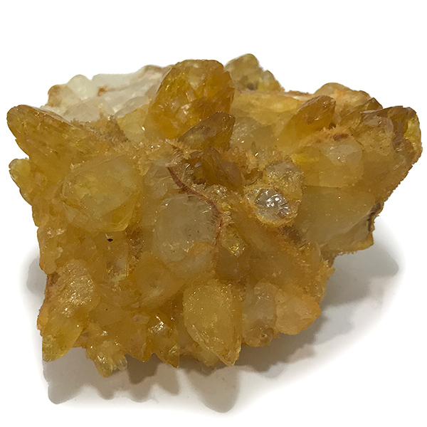 クォーツ水晶(Quartz)黄色染め加工原石/クラスター