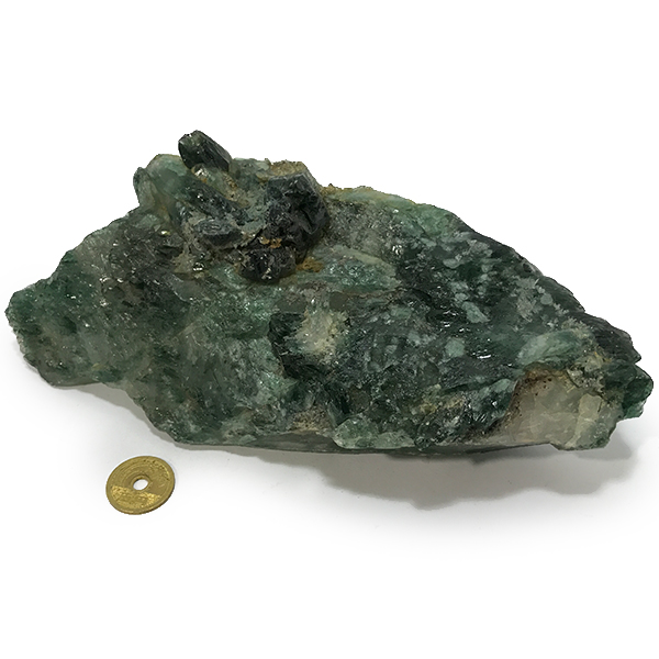 クォーツ水晶(Quartz)緑色染め加工原石/クラスター