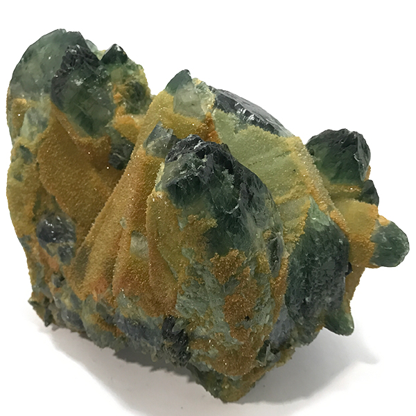 クォーツ水晶(Quartz)緑色染め加工原石/クラスター