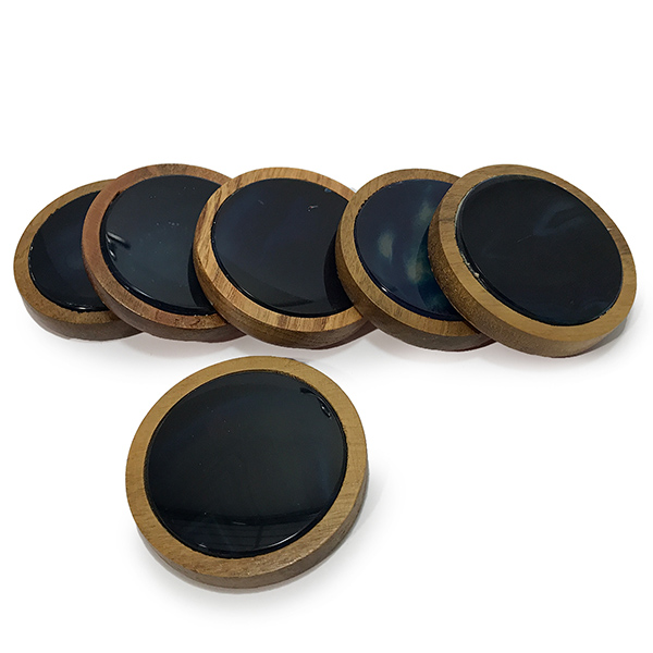 アゲート(Agate)青メノウコースター型原石