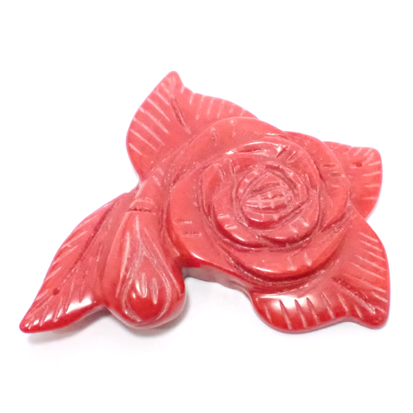 シーバンブーコーラル海竹珊瑚赤色(染色) 天然石ビーズ 販売