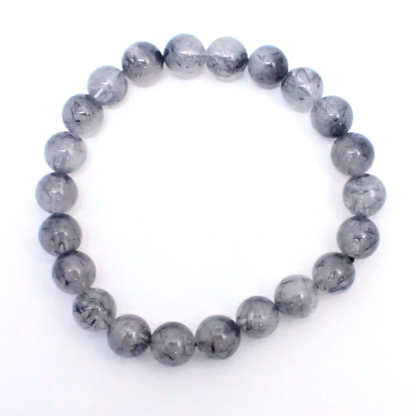 ブラックルチルクォーツ(Black Rutile quartz)天然石ビーズ 販売