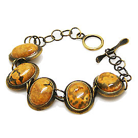 オーシャンジャスパー(Ocean Jasper)/天然石ブレスレット(メタル)
