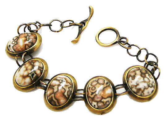 オーシャンジャスパー(Ocean Jasper)/天然石ブレスレット(メタル)