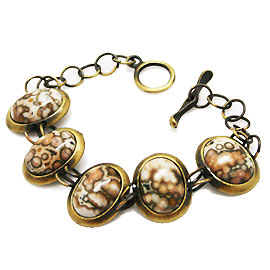 オーシャンジャスパー(Ocean Jasper)/天然石ブレスレット(メタル)