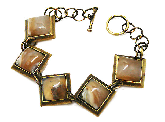 オーシャンジャスパー(Ocean Jasper)/天然石ブレスレット(メタル)