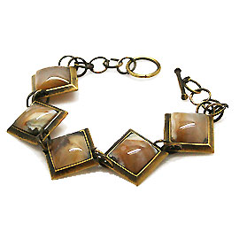 オーシャンジャスパー(Ocean Jasper)/天然石ブレスレット(メタル)