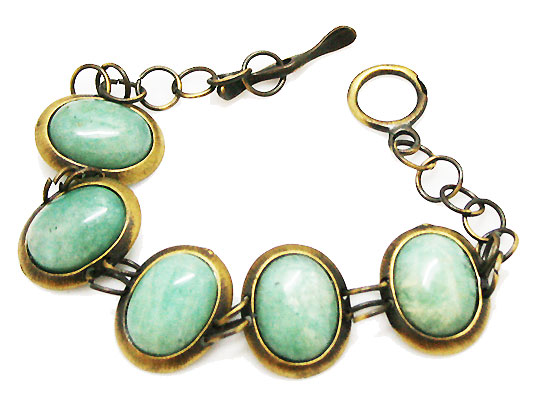アマゾナイト(Amazonite)/天然石ブレスレット(メタル)