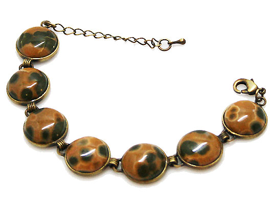 オーシャンジャスパー(Ocean Jasper)/天然石ブレスレット(メタル)