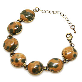 オーシャンジャスパー(Ocean Jasper)/天然石ブレスレット(メタル)