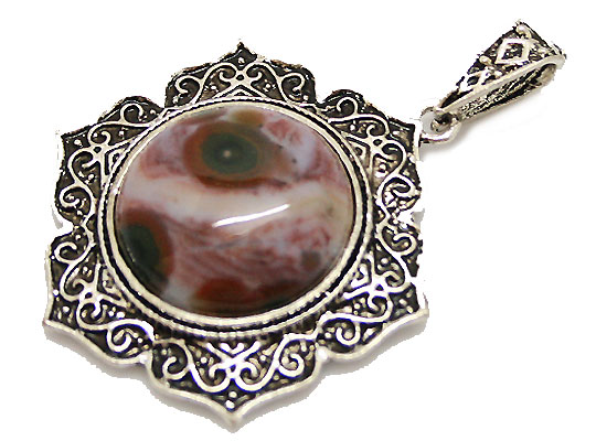 オーシャンジャスパー(Ocean Jasper)/天然石ペンダントトップ(メタル)