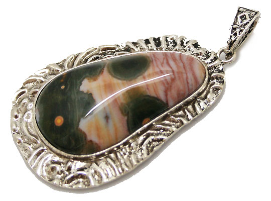 オーシャンジャスパー(Ocean Jasper)/天然石ペンダントトップ(メタル)