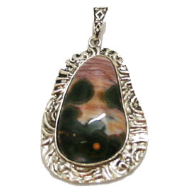 オーシャンジャスパー(Ocean Jasper)/天然石ペンダントトップ(メタル)