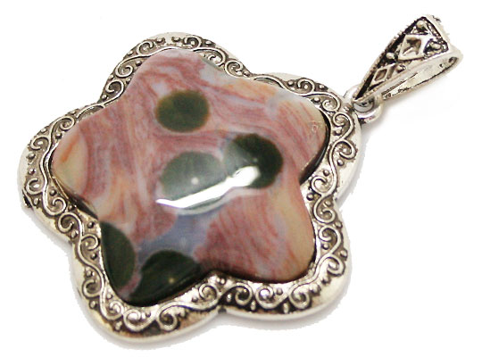 オーシャンジャスパー(Ocean Jasper)/天然石ペンダントトップ(メタル)