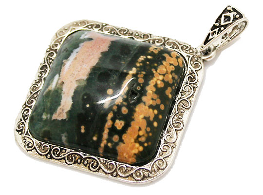 オーシャンジャスパー(Ocean Jasper)/天然石ペンダントトップ(メタル)