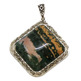オーシャンジャスパー(Ocean Jasper)/天然石ペンダントトップ(メタル)