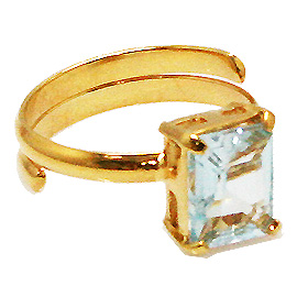 ブルートパーズ(Blue Topaz)/天然石リング(メタル)