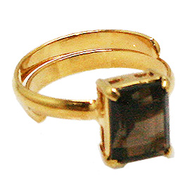 スモーキークォーツ(Smoky Quartz)/天然石リング(メタル)