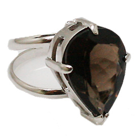 スモーキークォーツ(Smoky Quartz)/天然石リング(メタル)