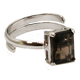 スモーキークォーツ(Smoky Quartz)/天然石リング(メタル)