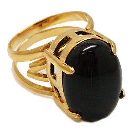 オニキス(Black Onyx)/天然石リング(メタル)