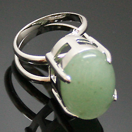 アベンチュリン(Green Aventurine)/天然石リング(メタル)