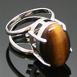 タイガーアイ(Tiger Eye)/天然石リング(メタル)