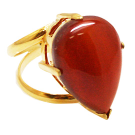 カーネリアン(Carnelian)/天然石リング(メタル)