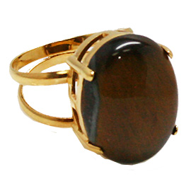 タイガーアイ(Tiger Eye)/天然石リング(メタル)