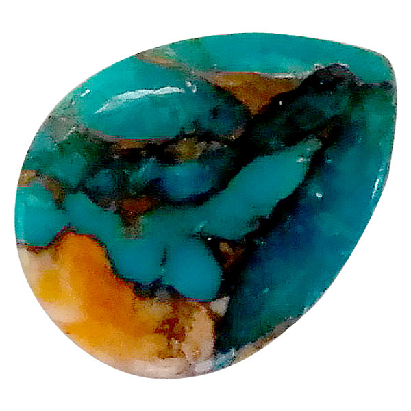コパオイスターターコイズ(Copper Oyster Turquoise) ラウンドカボション