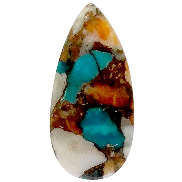 コパオイスターターコイズ(Copper Oyster Turquoise) ラウンドカボション