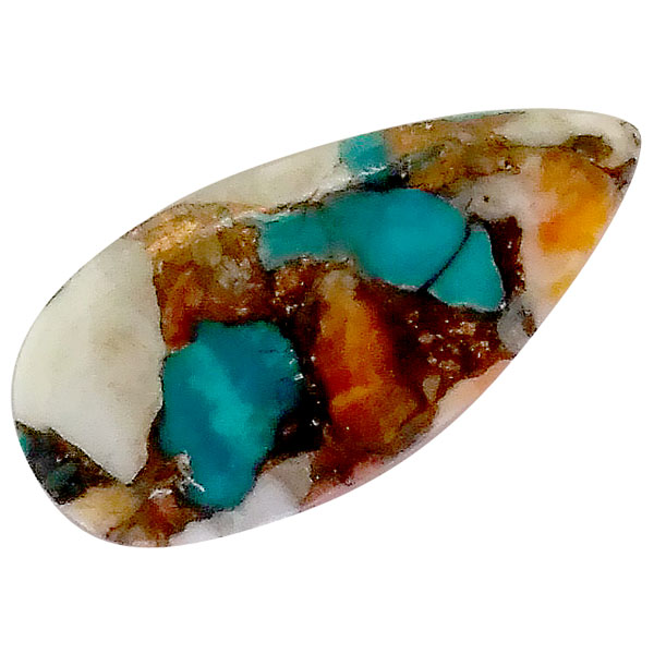 コパオイスターターコイズ(Copper Oyster Turquoise) ラウンドカボション