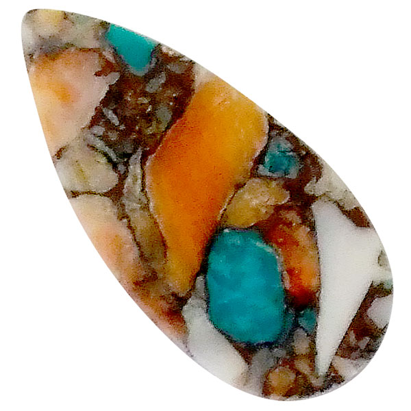 コパオイスターターコイズ(Copper Oyster Turquoise) ラウンドカボション