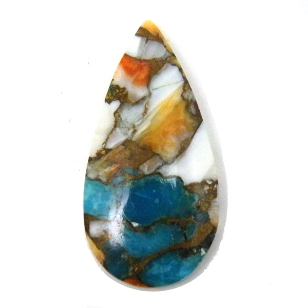 コパオイスターターコイズ(Copper Oyster Turquoise) ラウンドカボション