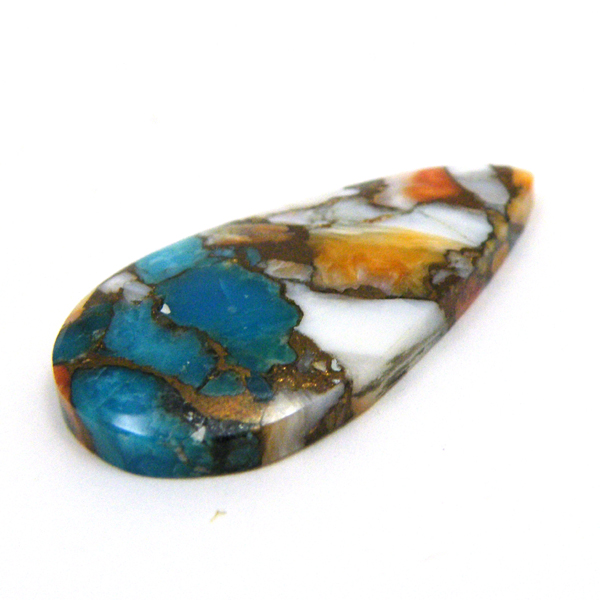 コパオイスターターコイズ(Copper Oyster Turquoise) ラウンドカボション