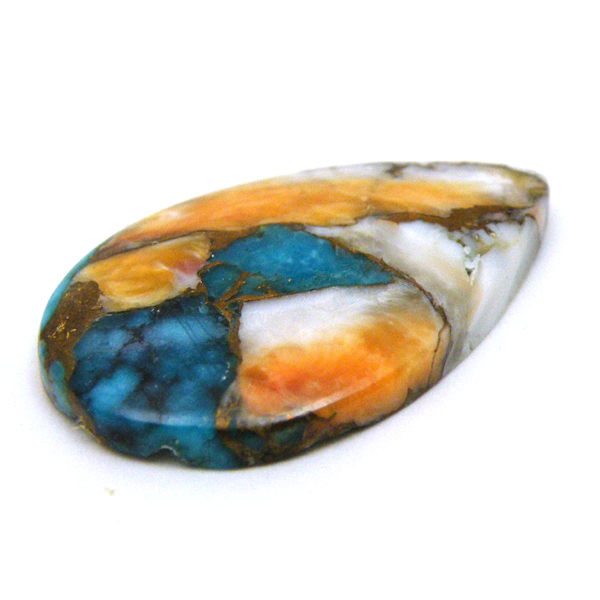 コパオイスターターコイズ(Copper Oyster Turquoise) ラウンドカボション