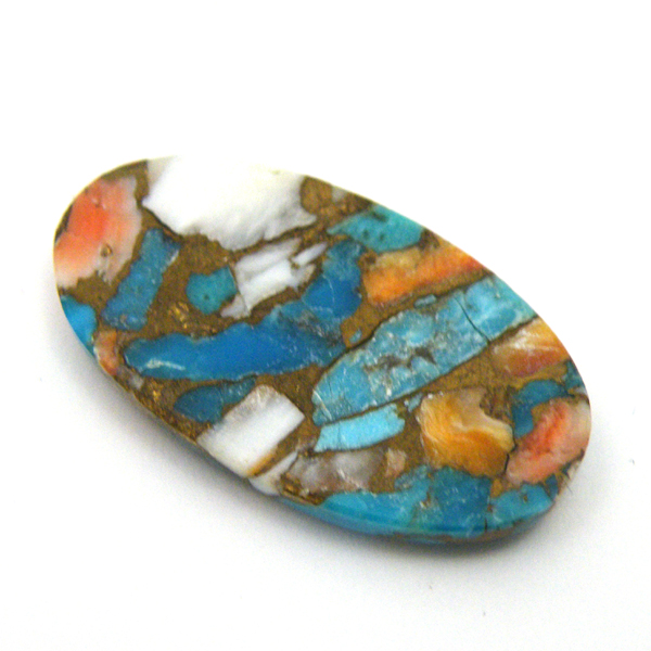 コパオイスターターコイズ(Copper Oyster Turquoise) ラウンドカボション