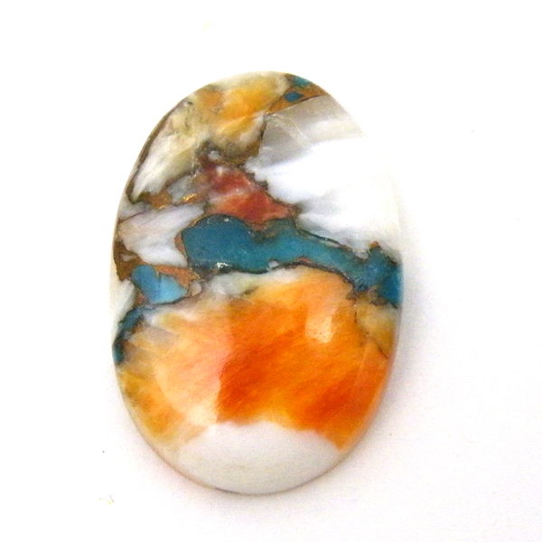 コパオイスターターコイズ(Copper Oyster Turquoise) ラウンドカボション