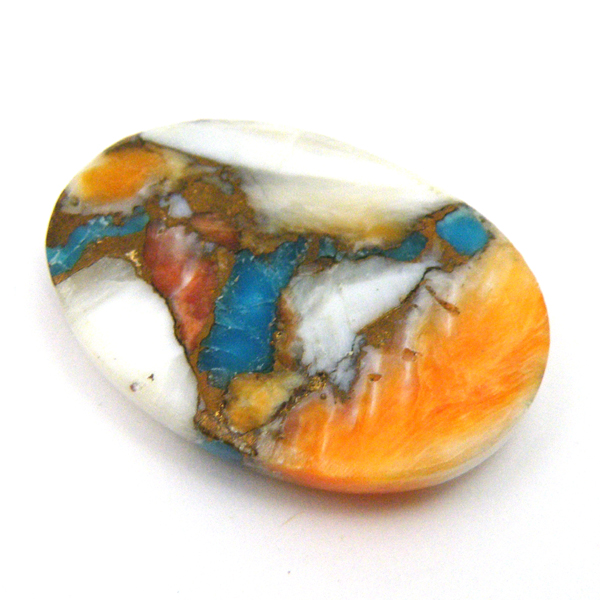 コパオイスターターコイズ(Copper Oyster Turquoise) ラウンドカボション