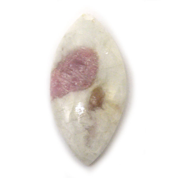 ルベライト トルマリンインクォーツ(Rubellite tourmaline in qurtz) ラウンドカボション